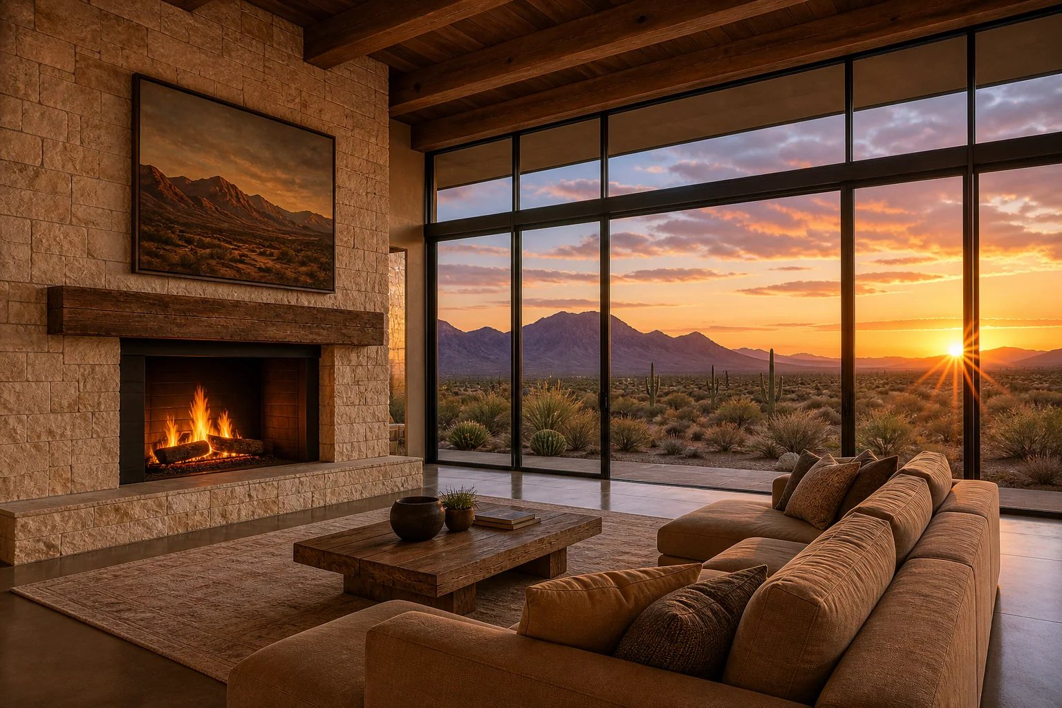 Inside the vision. Desert light after the work.